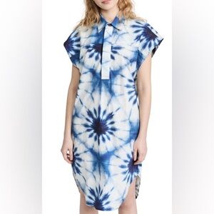 EUC Bassike Printed Cotton Yoke Dress